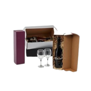 1-Bottle Matte Colored Corrugated Wine Boxes