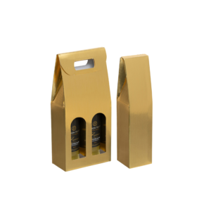 Gold Linen Wine Boxes